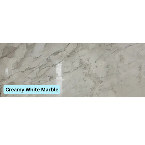 Creamy White Real Marble Prefab